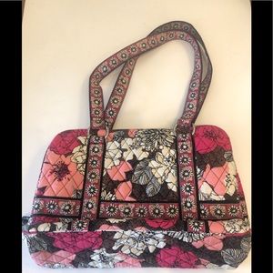 VERA BRADLEY Pink and Brown Bag